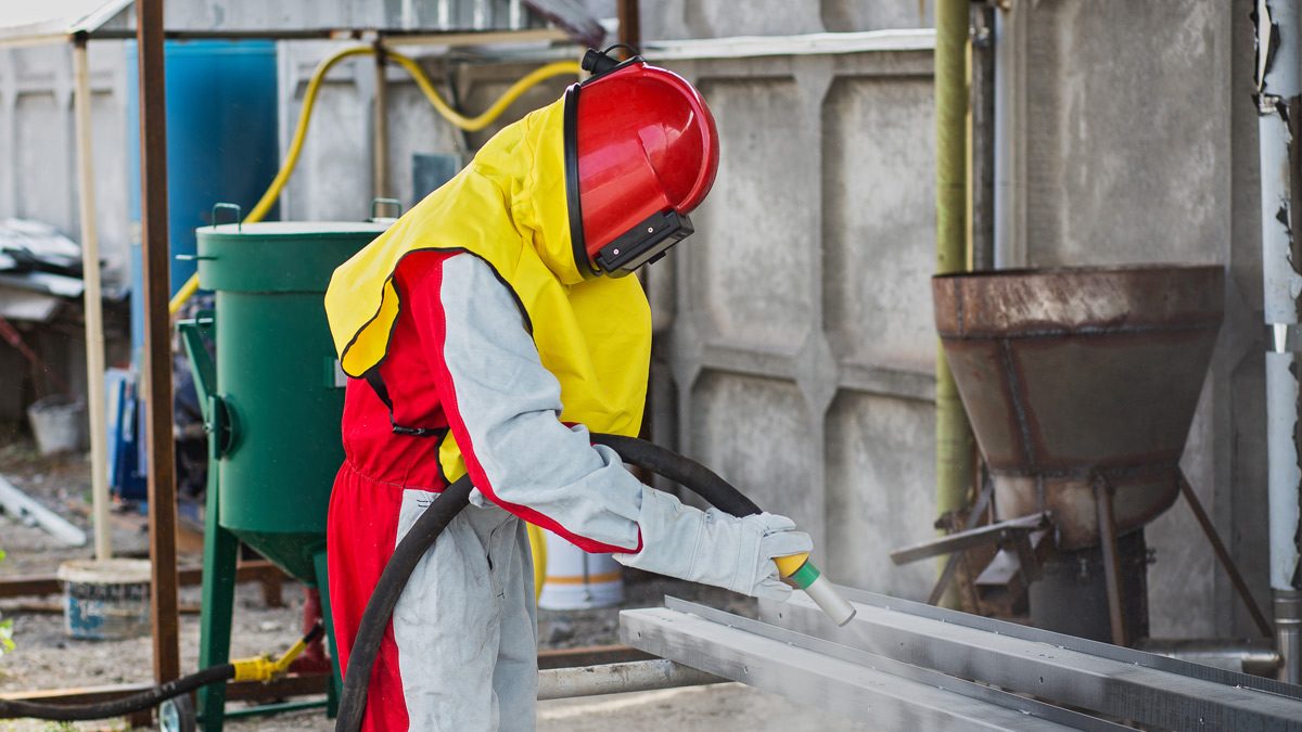 Sandblasting, surface preparation for powder coating