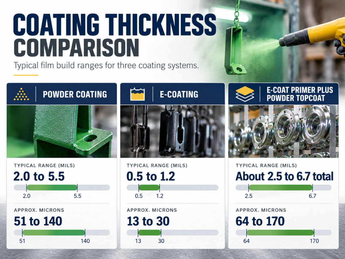 A coating thickness info-graphic